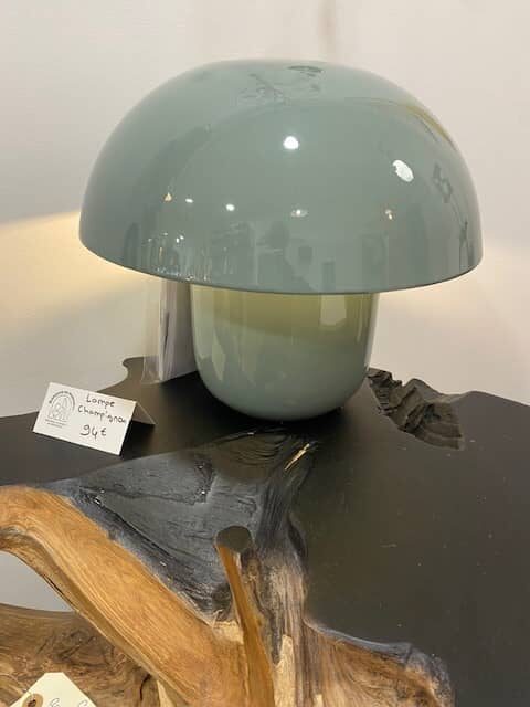 Lampe Champignon en métal émaillé